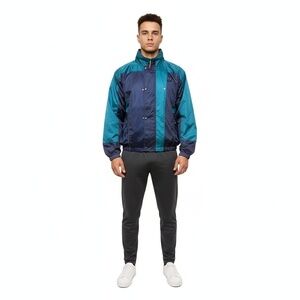 IN Sport GORE-TEX Jacket Mens Size M Blue Colorblock Windbreaker Full Zip Vintag